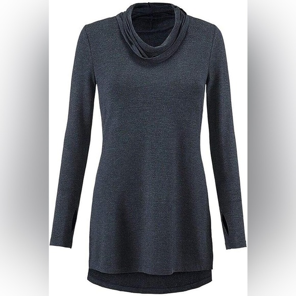 cabi Turtle Tee  Midnight Blue #3628 Cowl Neck - Picture 6 of 6